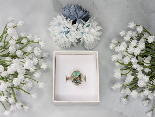 Seven Dwarfs Turquoise Ring Size 6 1/2