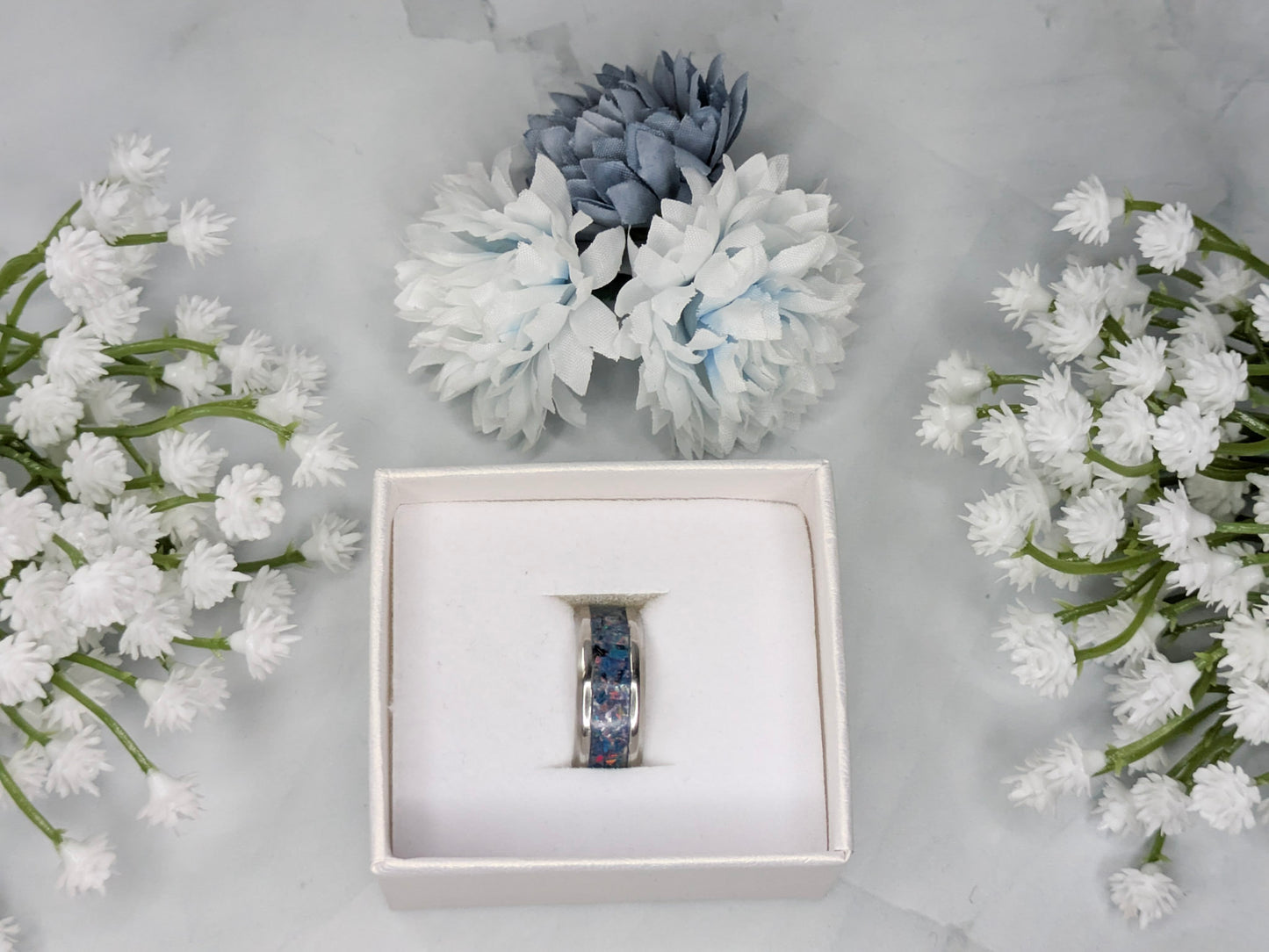 Galaxy Opal Inlay Ring - Made to Order