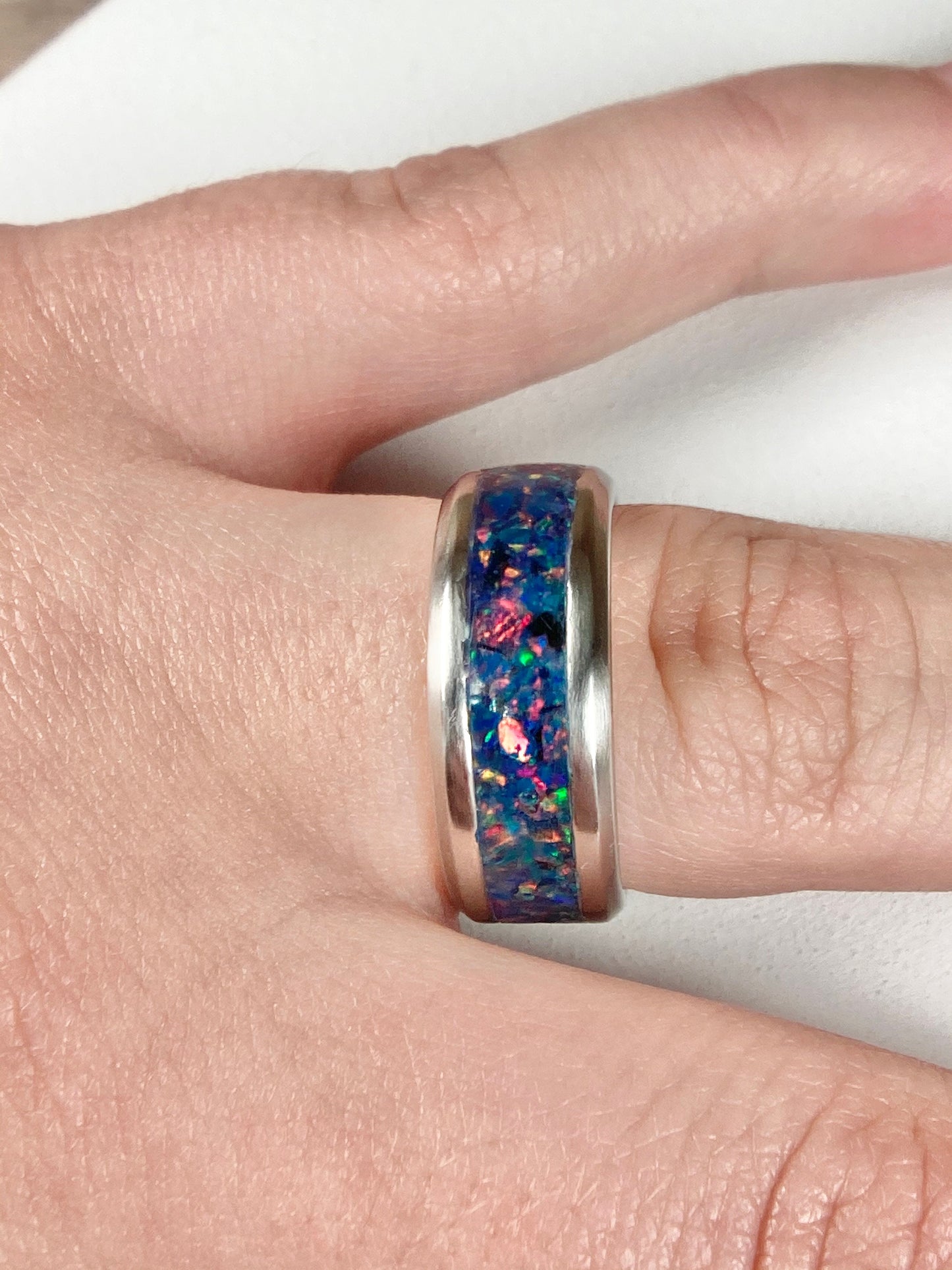 Galaxy Opal Inlay Ring - Made to Order