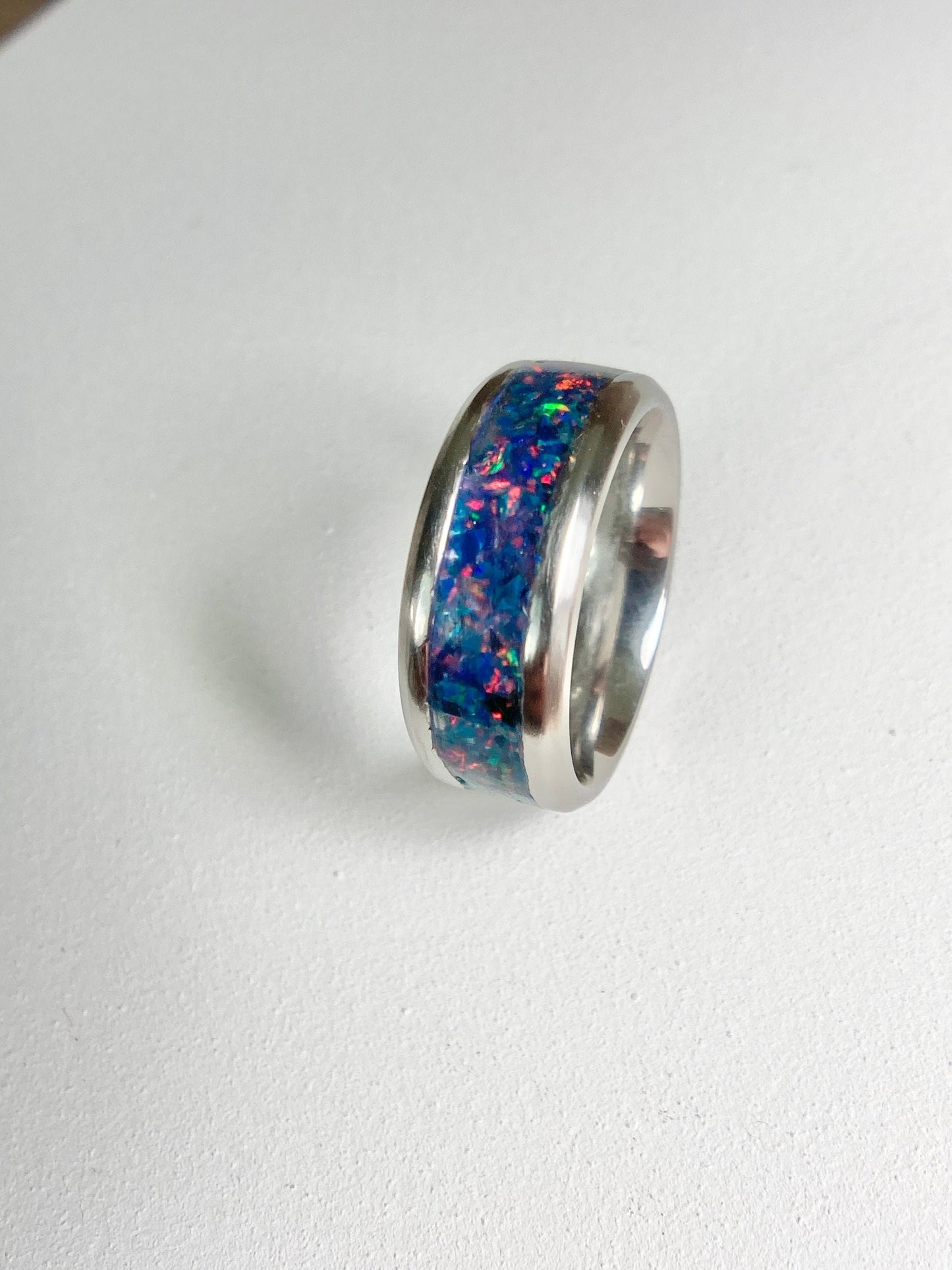 Galaxy Opal Inlay Ring - Made to Order