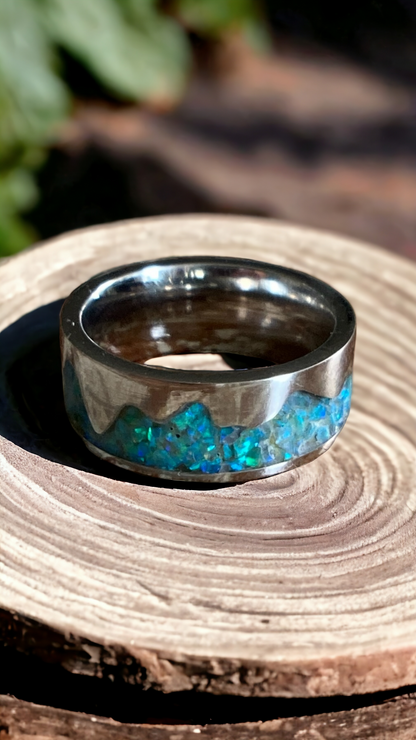 Mountain Opal Inlay Ring - Made to Order