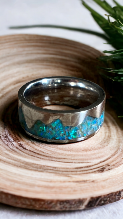 Mountain Opal Inlay Ring - Made to Order