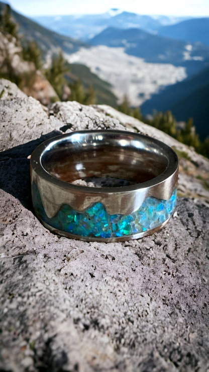 Mountain Opal Inlay Ring - Made to Order