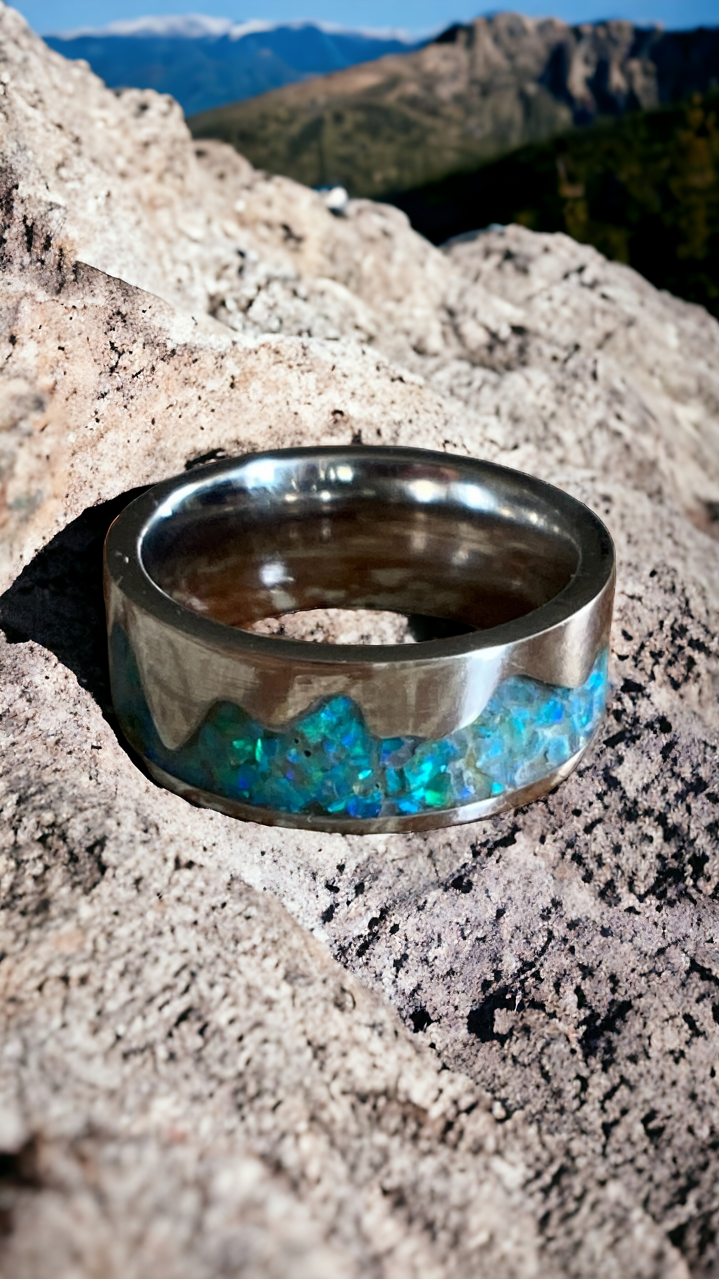 Mountain Opal Inlay Ring - Made to Order