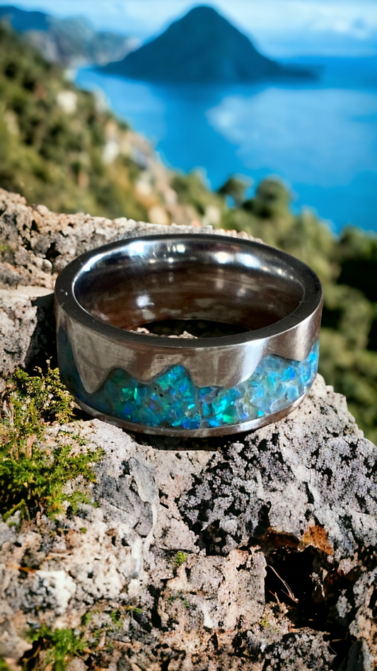 Mountain Opal Inlay Ring - Made to Order