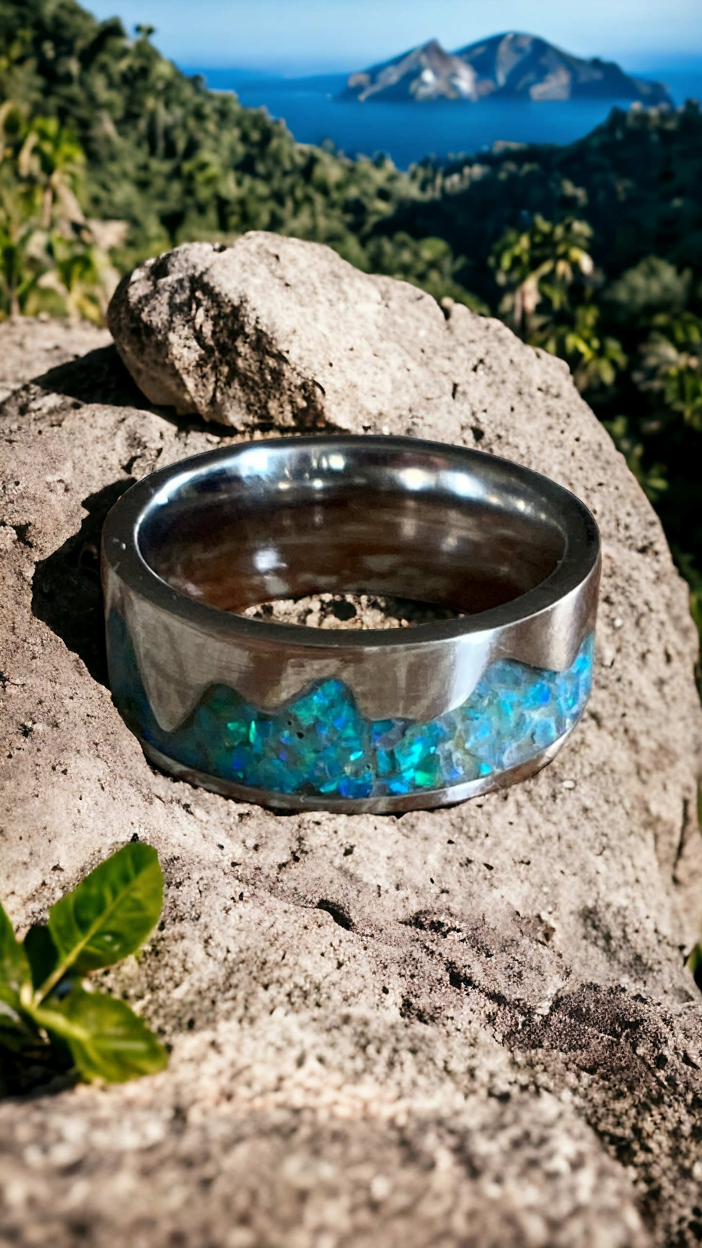 Mountain Opal Inlay Ring - Made to Order