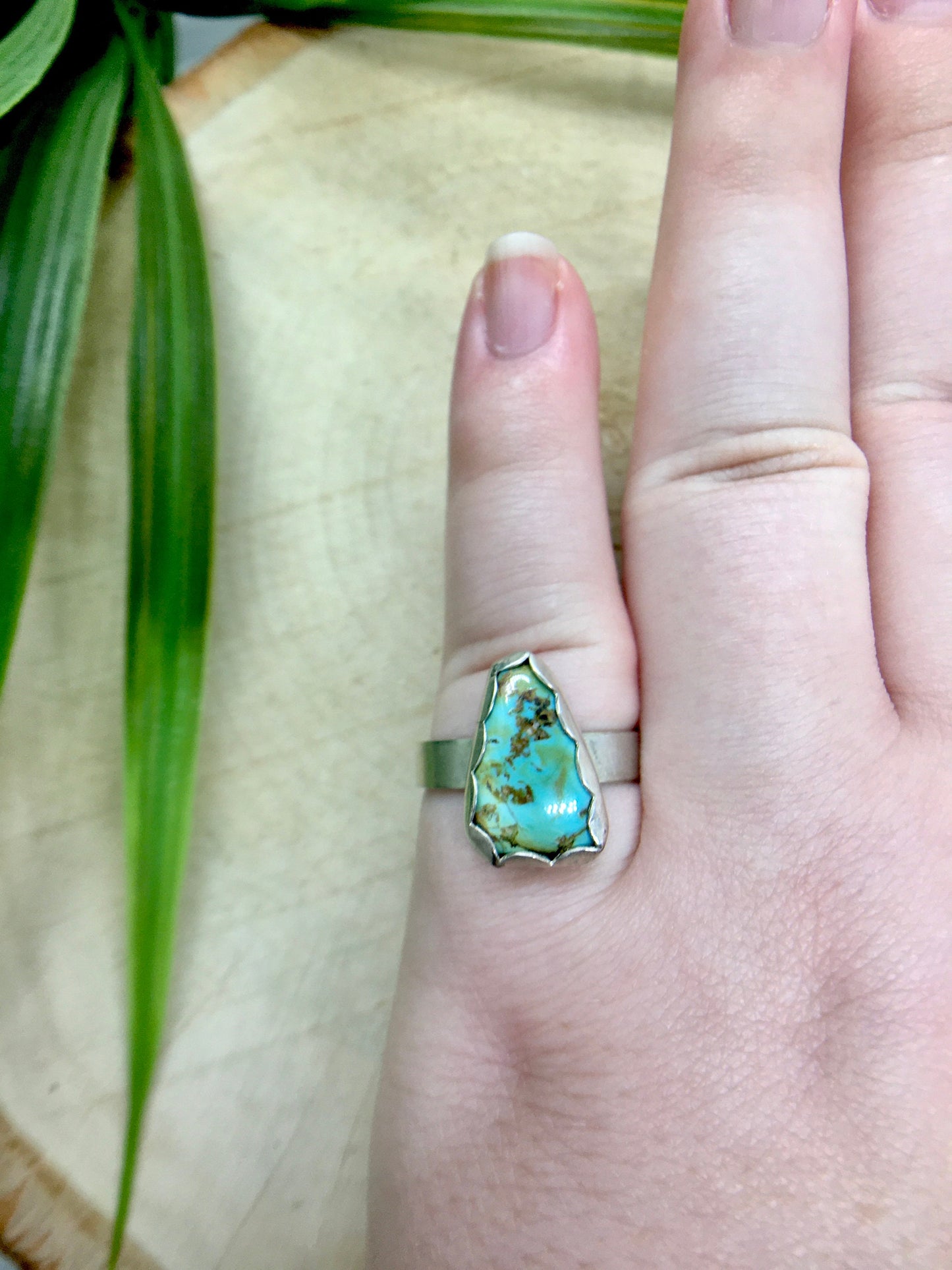 Turquoise Mountain Turquoise Ring Size 7 1/2