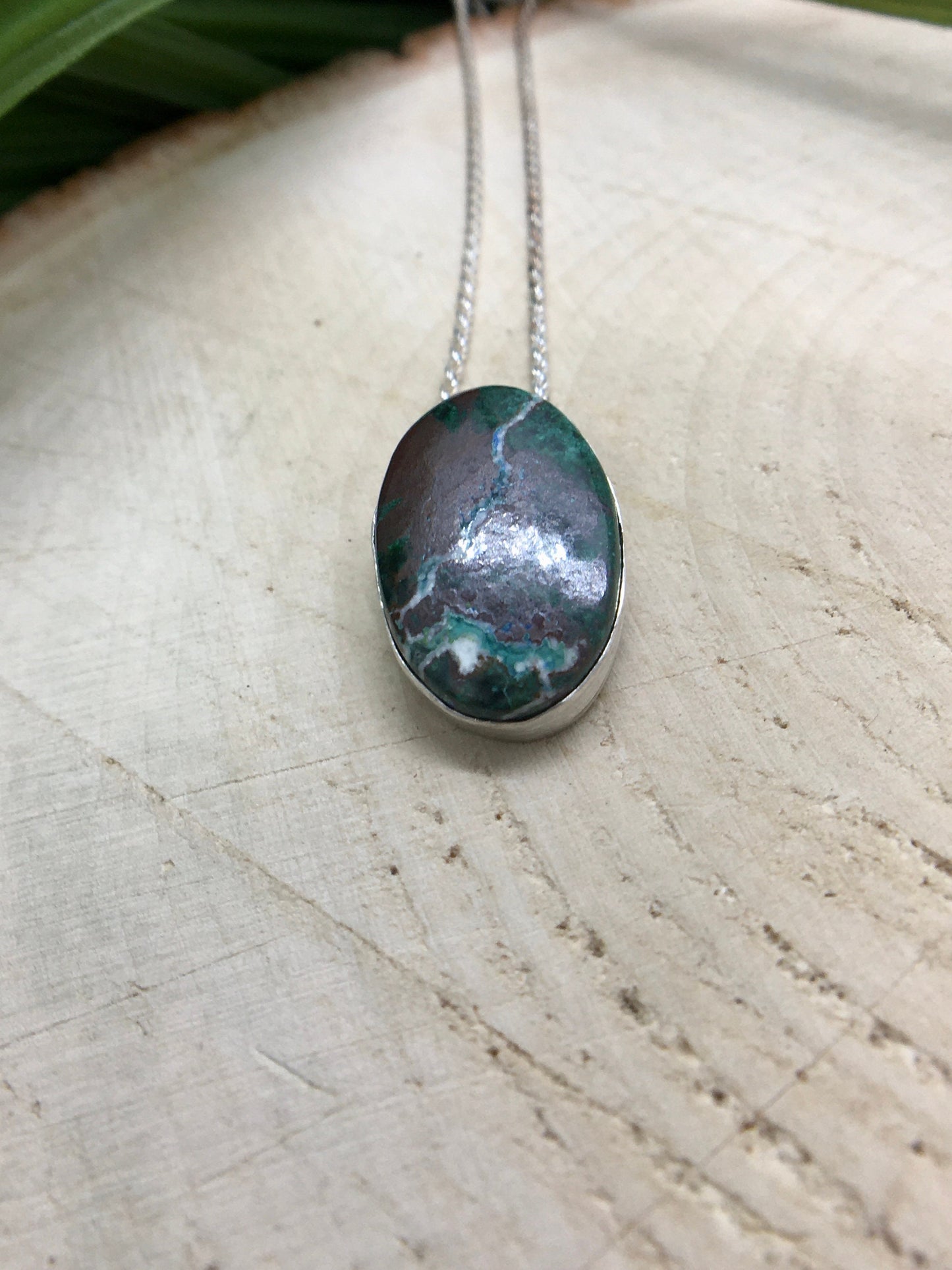 Chrysocolla Malachite Cuprite Necklace