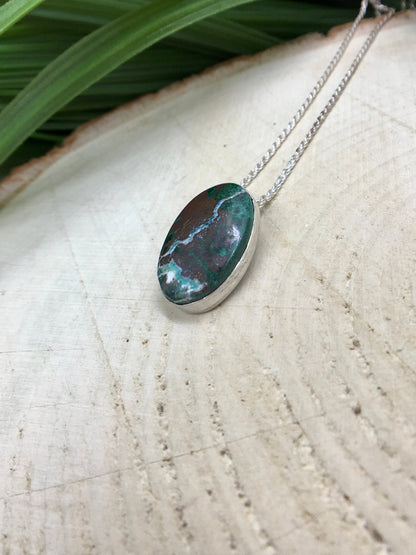 Chrysocolla Malachite Cuprite Necklace