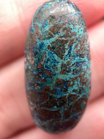 Chrysocolla Azurite Cuprite Oval Cabochon