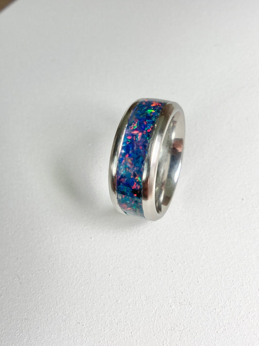 Galaxy Opal Inlay Ring - Made to Order