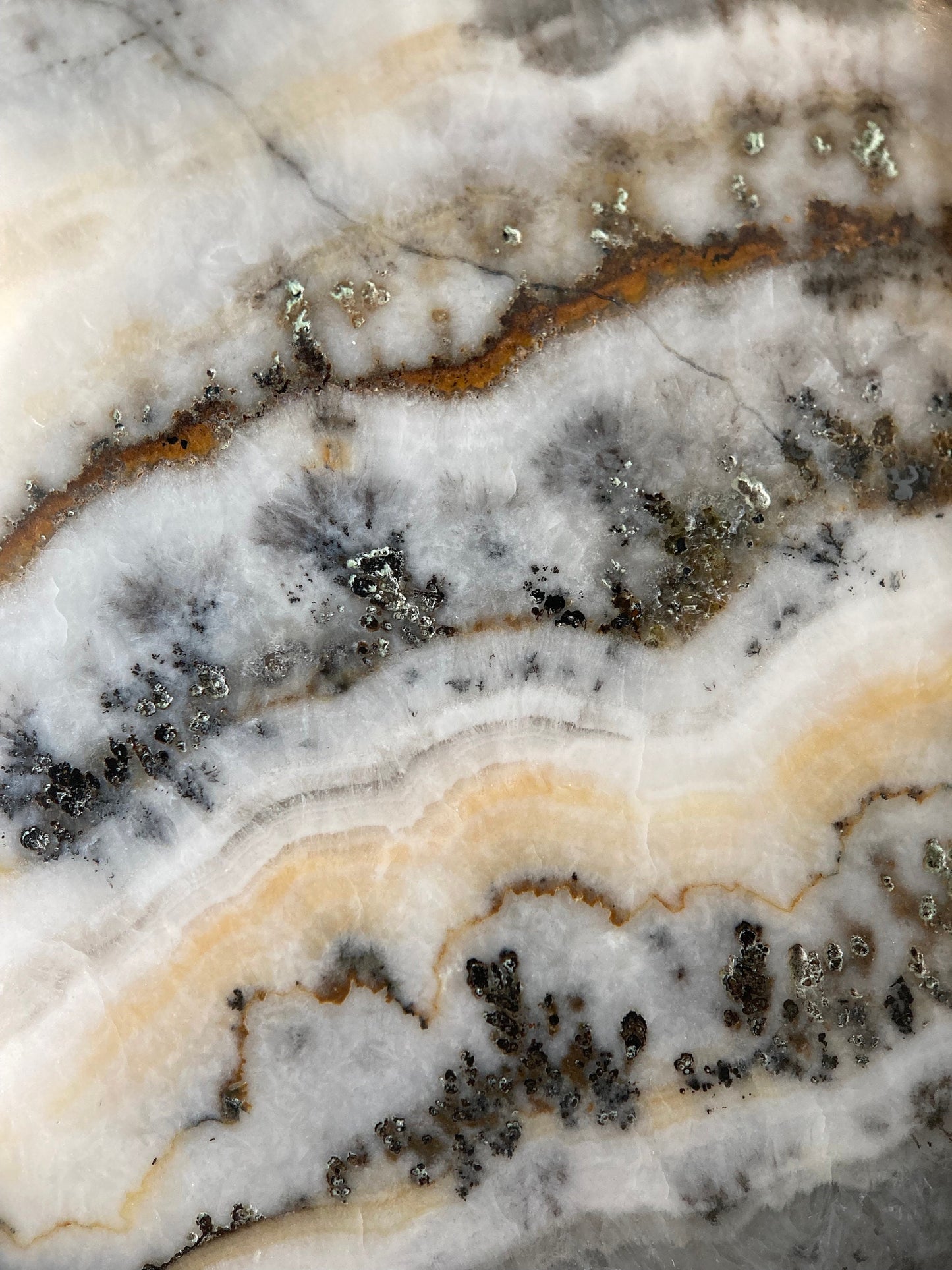 Silver Lace Agate Cabochon