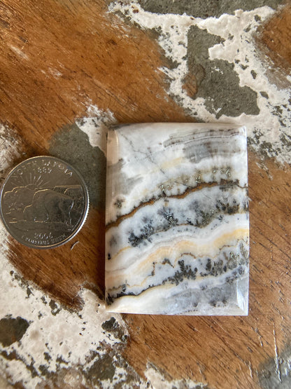 Silver Lace Agate Cabochon