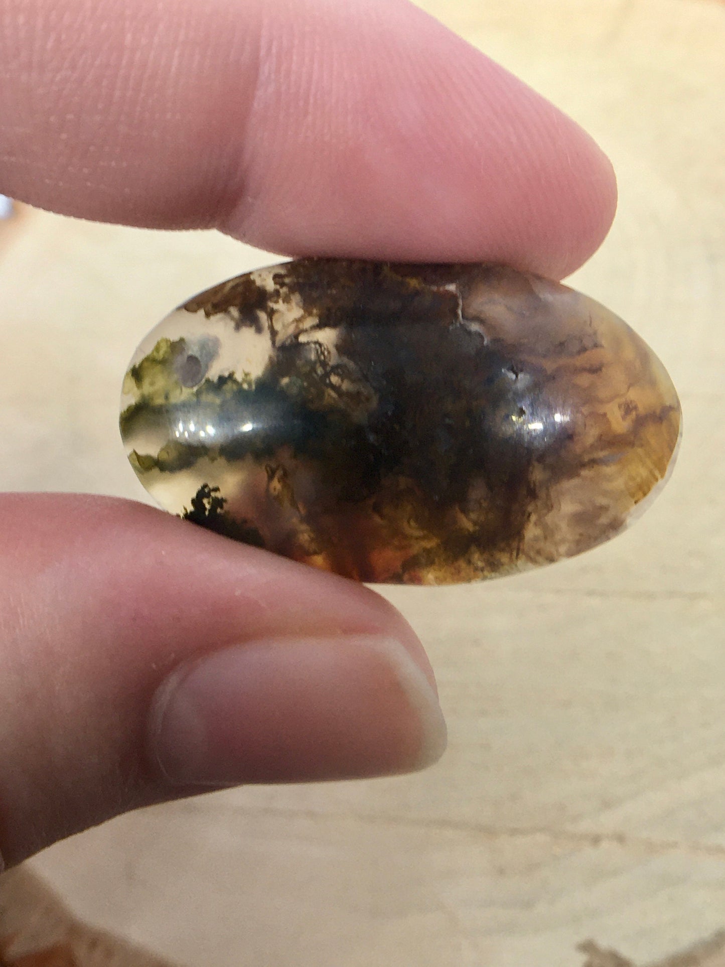 Texas Moss Agate Cabochon