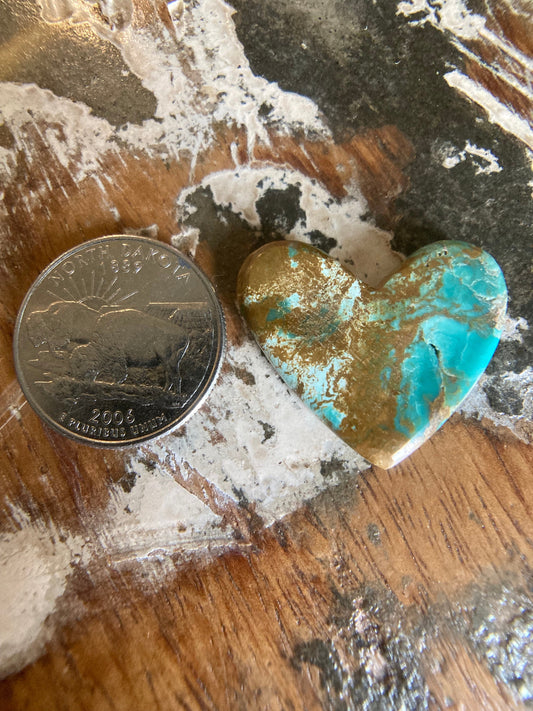 Royston Turquoise Heart Cabochon
