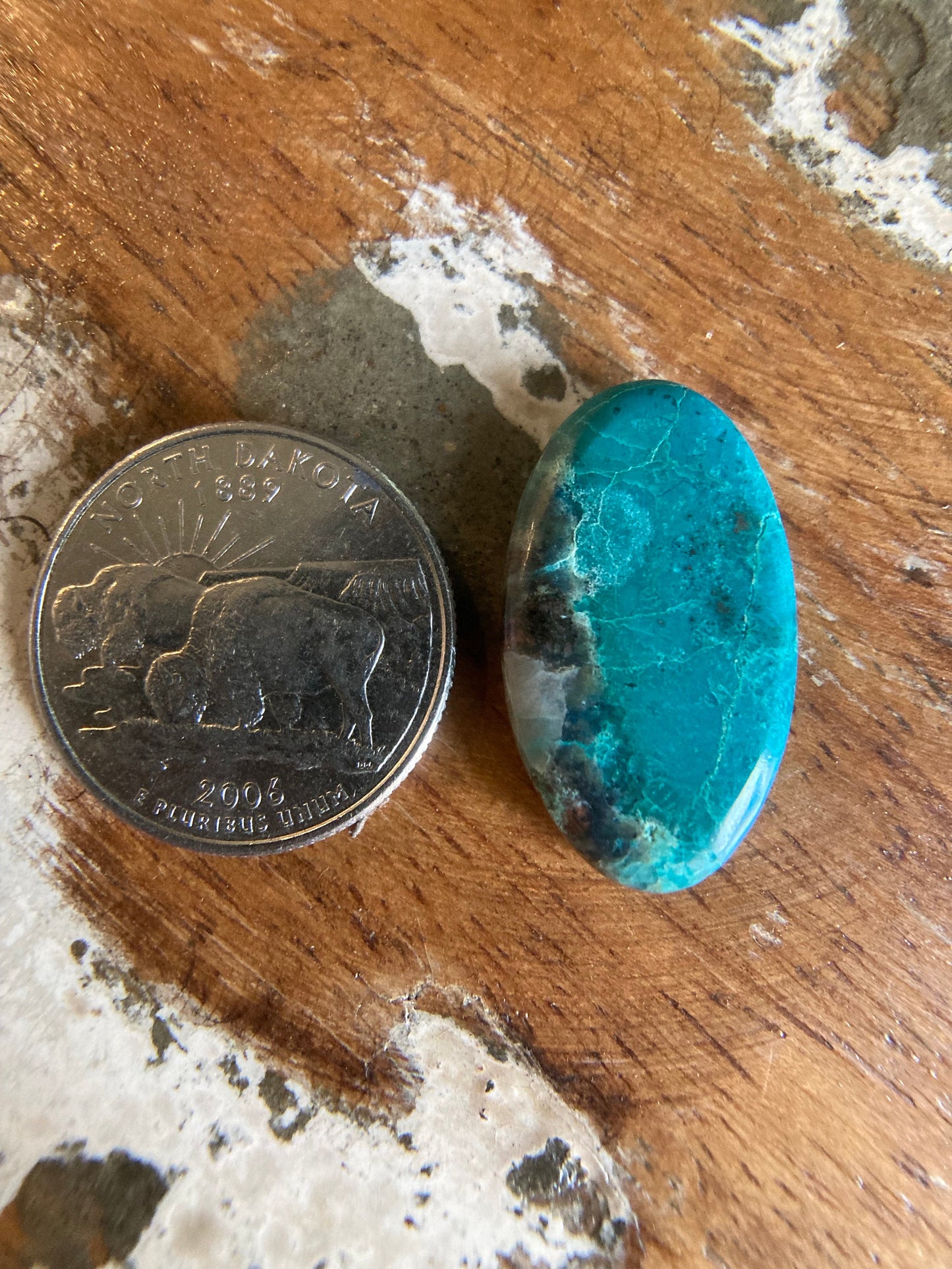 Chrysocolla Quartz Oval Cabochon