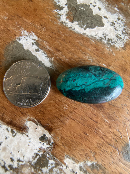 Chrysocolla Tenorite Hematite Cabochon