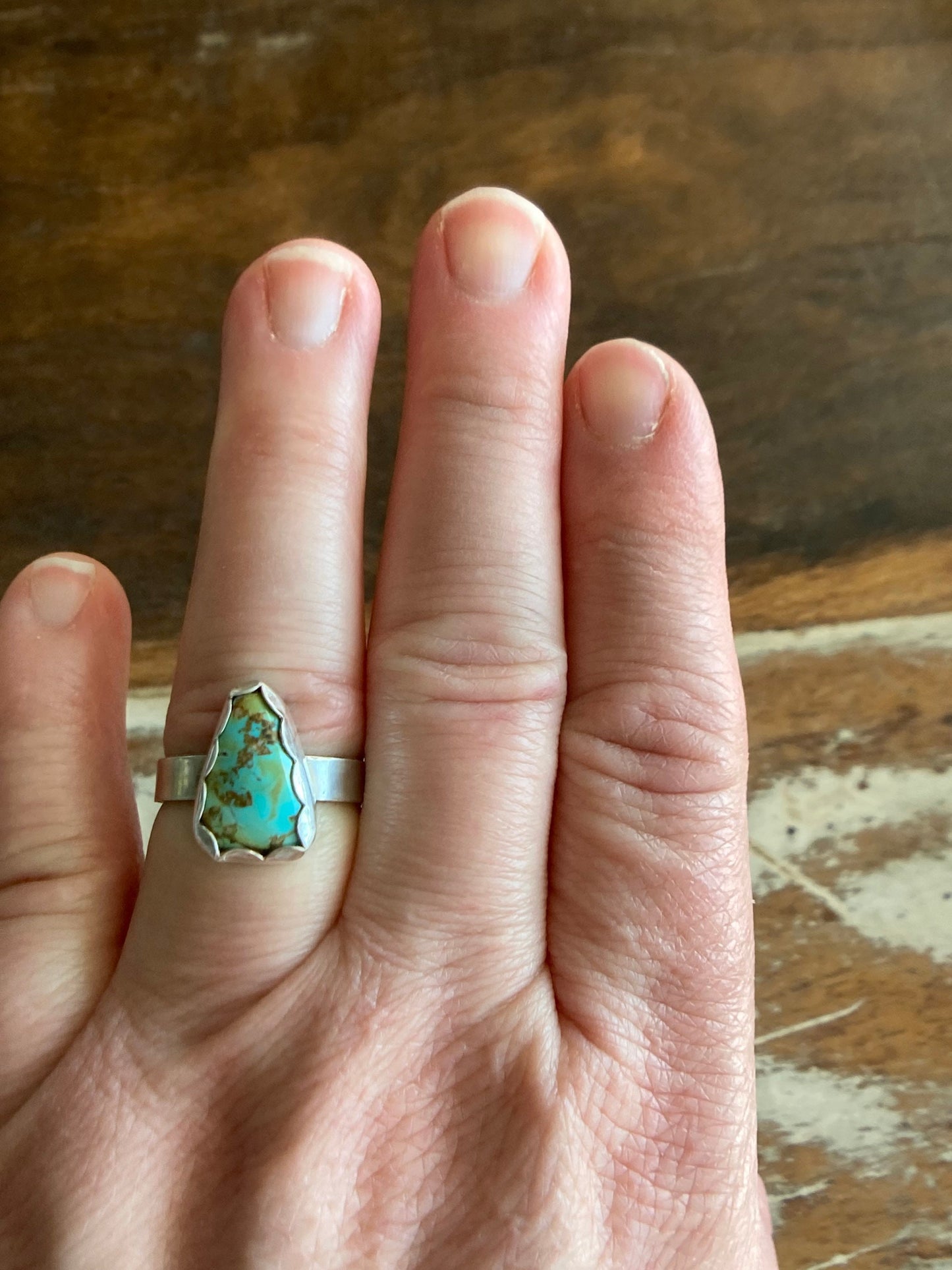 Turquoise Mountain Turquoise Ring Size 7 1/2