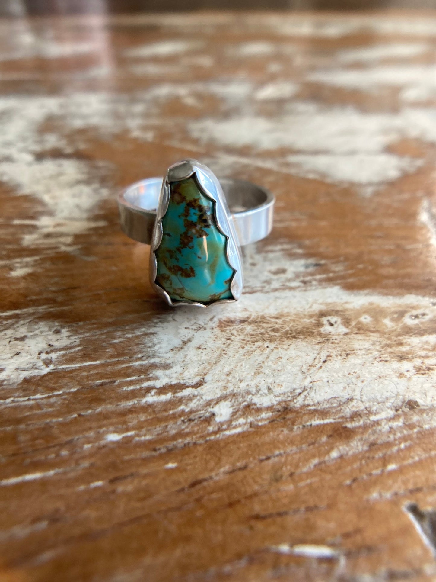 Turquoise Mountain Turquoise Ring Size 7 1/2