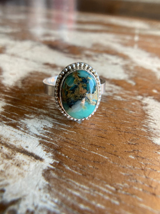 Seven Dwarfs Turquoise Ring Size 6 1/2